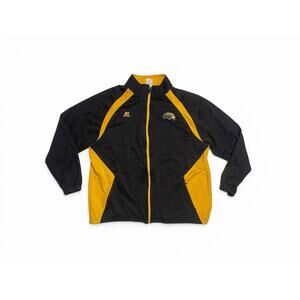 Vintage Russell Southern Miss Golden Eagles Athletic Track Jacket Black Men's XL